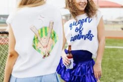 Queen Of Sparkles Light Blue Queen Of Diamonds Sweater Vest -Queen of Sparkles soelstudio QOSFEB2023 188