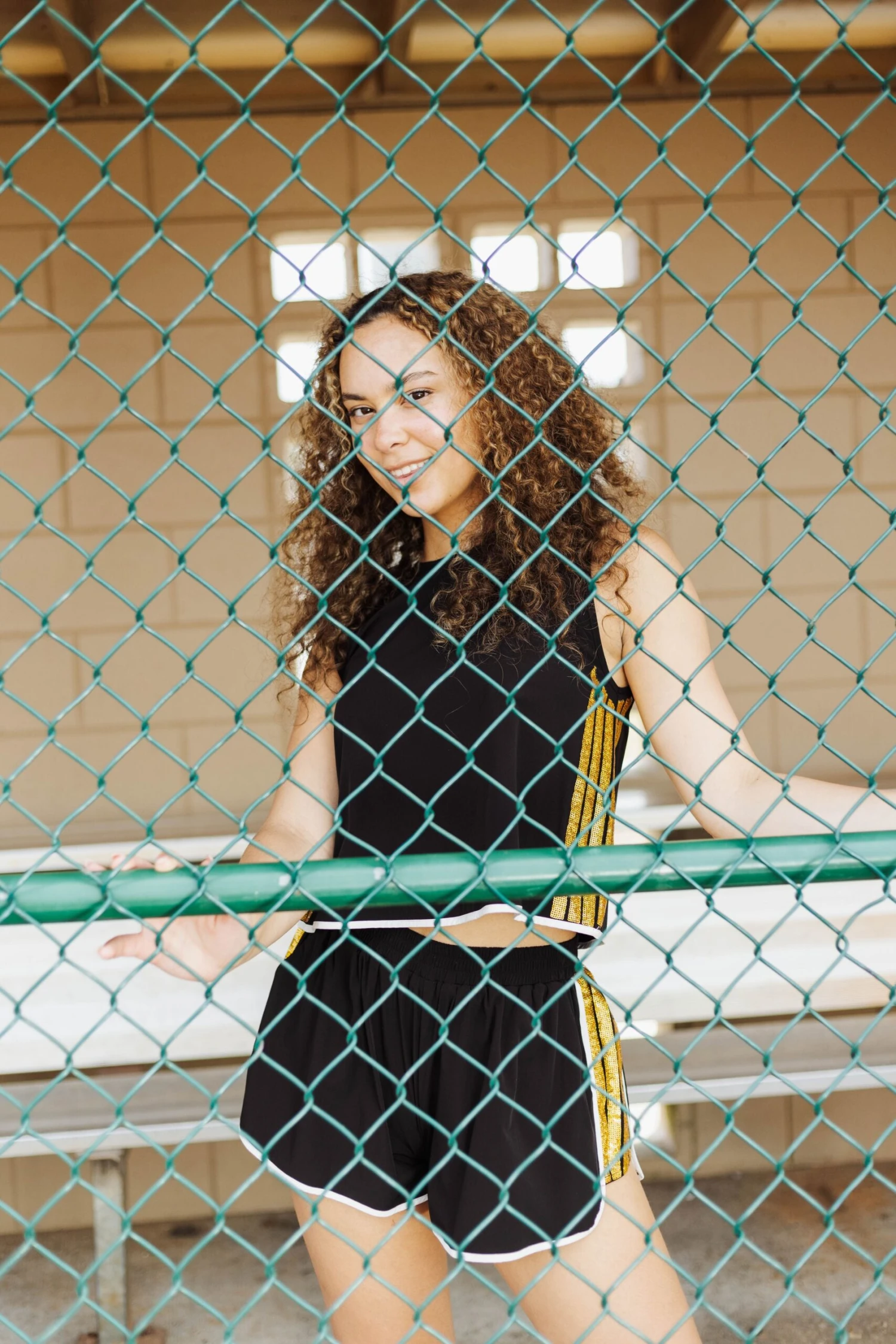 Queen Of Sparkles Black & Gold Side Active Tank 3 Queen Of Sparkles Black & Gold Side Active Tank - Image 3