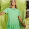 Queen Of Sparkles Green Tee Crown Dress