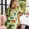 Neon Green Girlies, Drinks & Animals Dress