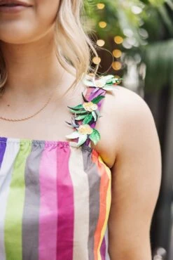 Rainbow Flower Strap Tank