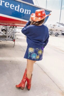 Navy Firework Skirt -Queen of Sparkles soelstudio QOSMAY2023 564 9681e735 7d87 48b0 8512 a6f8da160795