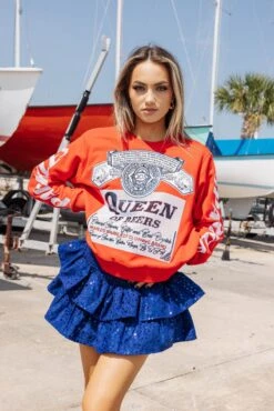 Queen Of Sparkles Queen Of Beers Sweatshirt