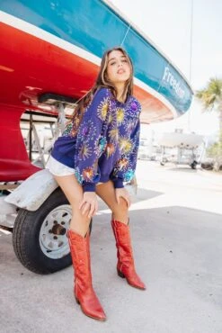 Navy Firework Sweatshirt