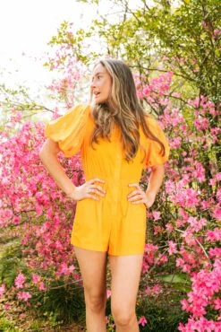 Queen Of Sparkles Neon Orange Sequin Sleeve Romper 6 Queen Of Sparkles Neon Orange Sequin Sleeve Romper -Queen of Sparkles soelstudio QOSMarch2023 132