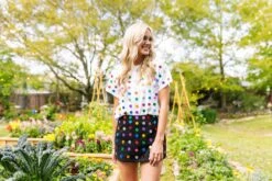 Queen Of Sparkles White Colorful Mirror Tee -Queen of Sparkles soelstudio QOSMarch2023 169