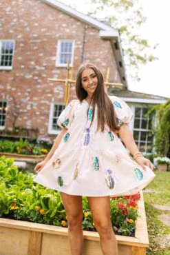 Queen Of Sparkles Beige Beetle Dress -Queen of Sparkles soelstudio QOSMarch2023 191