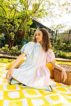 Queen Of Sparkles Split Sequin Stripe Collar Dress 7 Queen Of Sparkles Split Sequin Stripe Collar Dress -Queen of Sparkles soelstudio QOSMarch2023 255