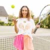 Queen Of Sparkles Gold Tennis Tee