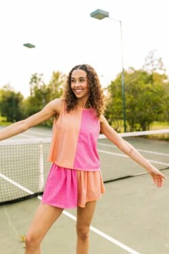 Queen Of Sparkles Pale Orange & Coral Active Rhinestone Short -Queen of Sparkles soelstudio QOSMarch2023 392 dea5ea51 9a37 40ed b1a5 873587a98021