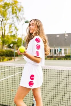 Queen Of Sparkles Neon Pink Tennis Skort -Queen of Sparkles soelstudio QOSMarch2023 403 c90e0b09 13c3 4ea8 a98d c8645926b40b