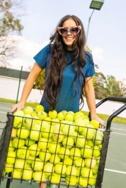 Queen Of Sparkles Dark Teal Active Rhinestone Tee Dress -Queen of Sparkles soelstudio QOSMarch2023 452
