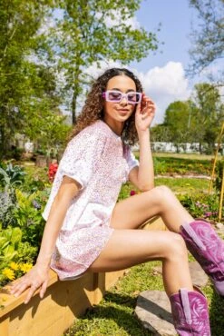 Queen Of Sparkles White Striped Scattered Sequin Shorts 6 Queen Of Sparkles White Striped Scattered Sequin Shorts -Queen of Sparkles soelstudio QOSMarch2023 71