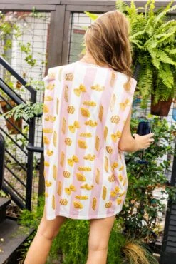 Stripe Pasta Shoulder Pad Dress -Queen of Sparkles soelstudio QOS JUNE 183