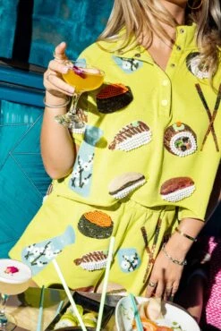 Lime Green Sushi Short -Queen of Sparkles soelstudio QOS JUNE 510