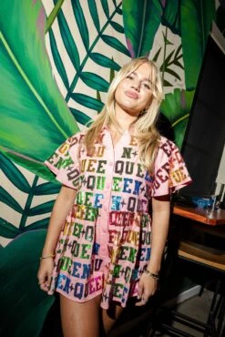 Pink Collar Rainbow Queen Romper 5 Pink Collar Rainbow Queen Romper -Queen of Sparkles soelstudio QOS JUNE 615