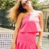 Queen Of Sparkles Hot Pink Rhinestone Tennis Skort